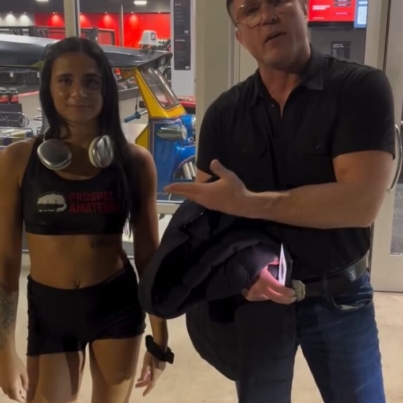 Brenda Games ao lado de Chael Sonnen (Foto: Arquivo Pessoal)