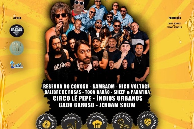 Evento gratuito acontece de 25 a 28 de junho e contará com shows, gastronomia, cervejas artesanais, artesanato e atrações para toda a família. (Imagem: Divulgação)
